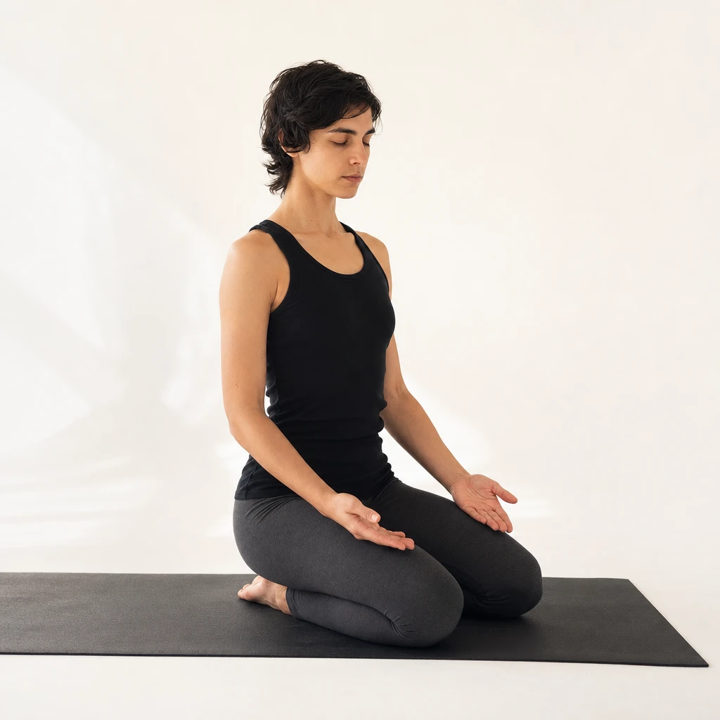 Submission pose: Kneel (Nadu) — kneeling silhouette diagram