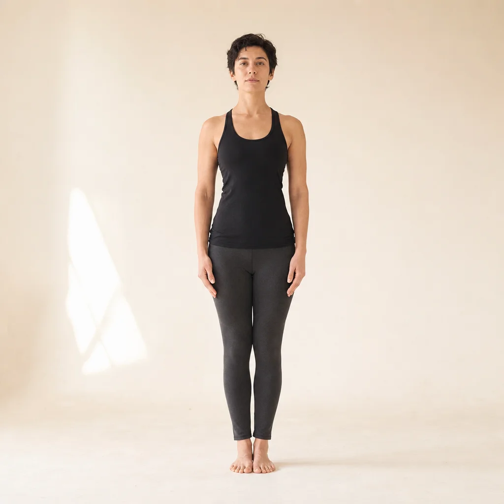 Submission pose: Attention — standing silhouette diagram