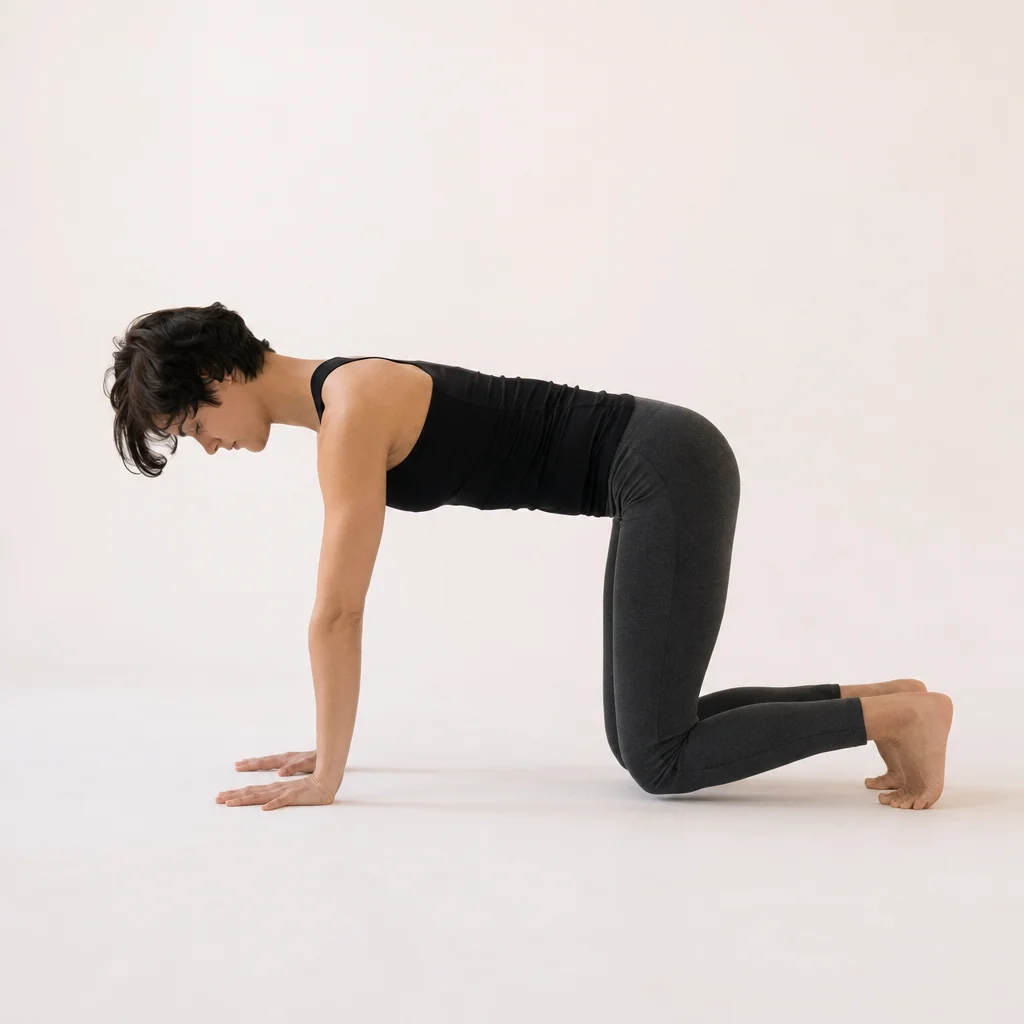 Submission pose: All Fours — hands-and-knees silhouette diagram