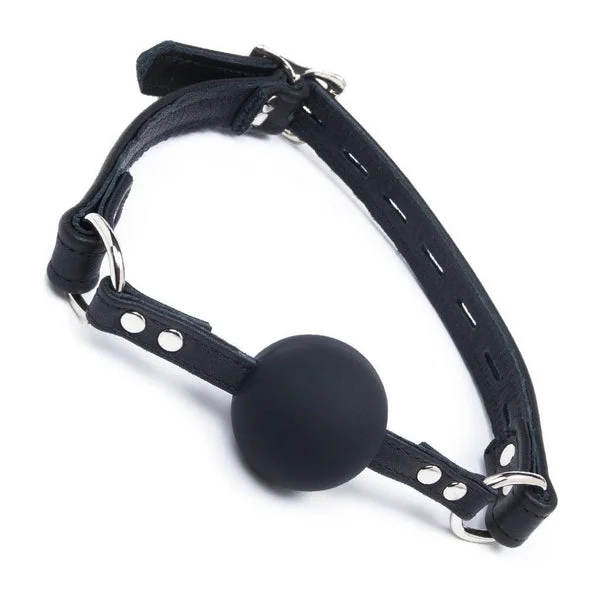 Premium Garment Leather Silicone Ball Gag