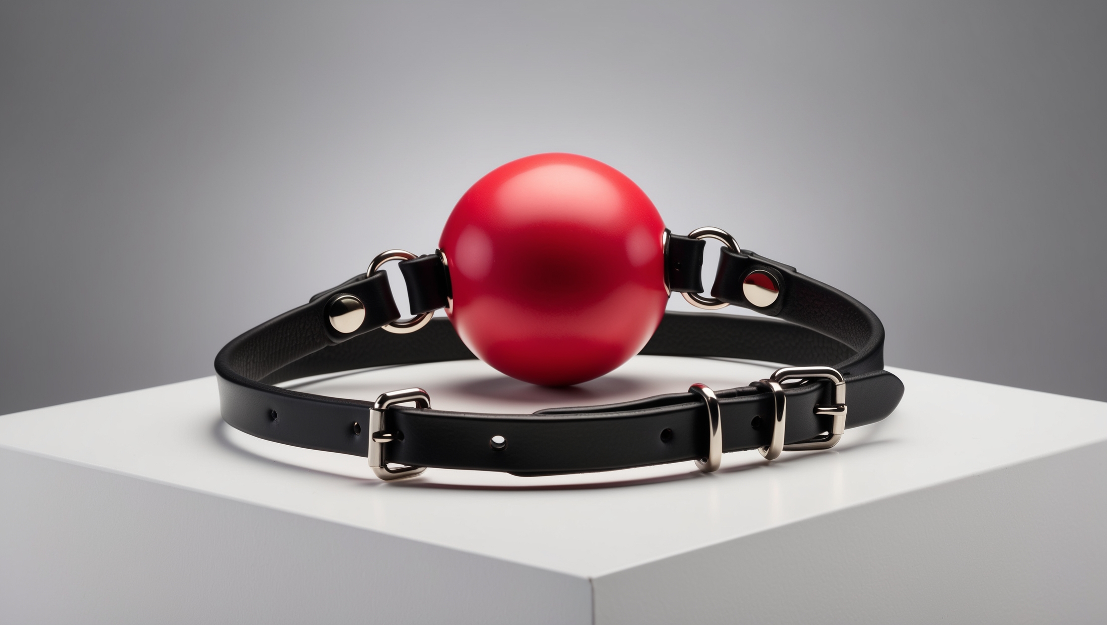 The Ultimate Guide to Ball Gags ball gag - a red ball on a black belt